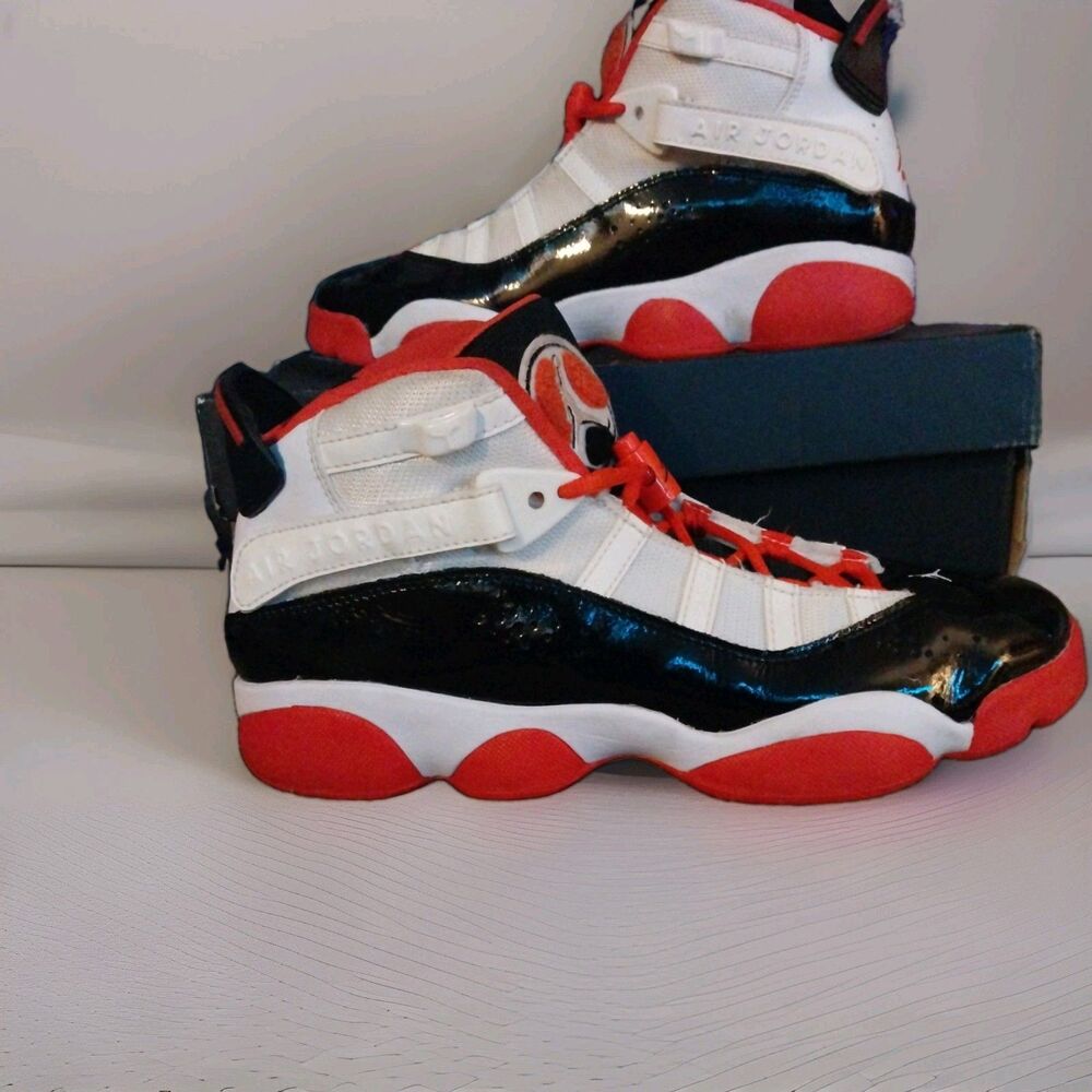 Size 7Y (Youth) Jordan 6 Rings (GS) Mid White Black Team Orange